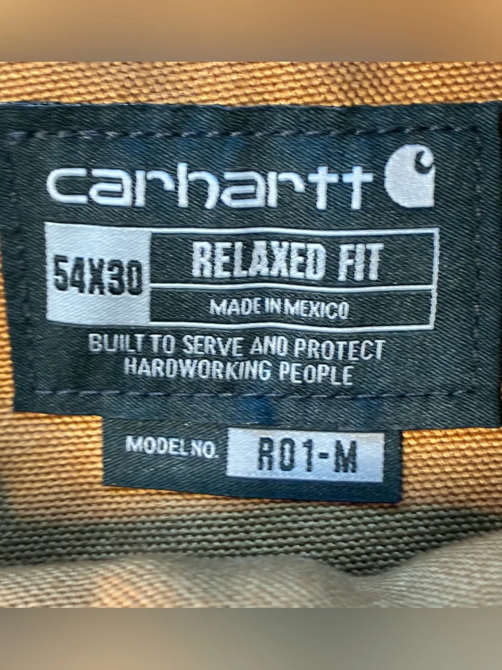 Carhartt Duck Bib Canvas Overalls Mens 54x30 R01 BRN Brown Workwear NWT NOS